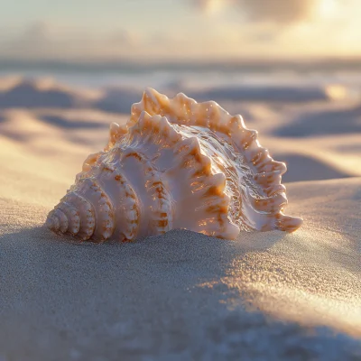 Serene Conch on Sand