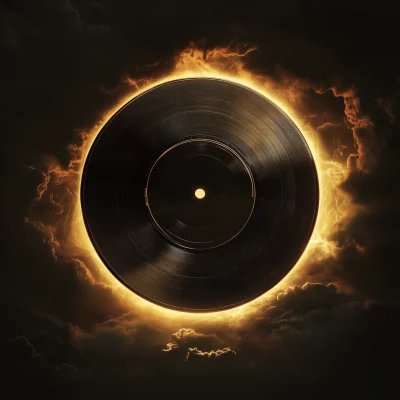 Vinyl Record Solar Eclipse