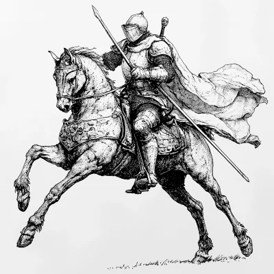 Vintage Knight Illustration