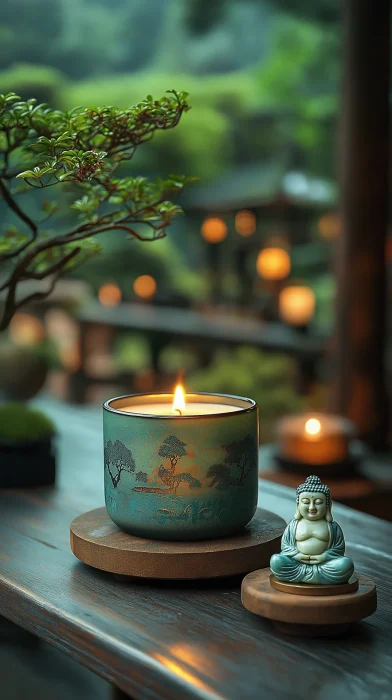 Zen Candle Mockup