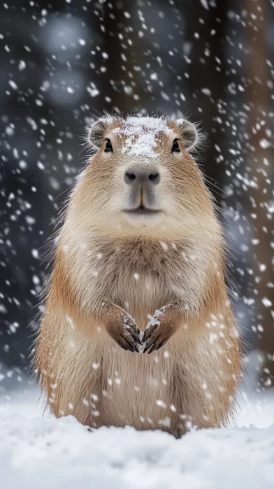 Snowy Forest Scene