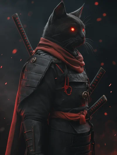 Cybernetic Samurai Cat