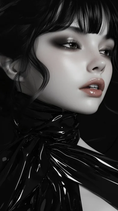 Black Soft Ribbon Pattern