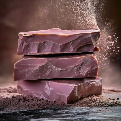 Ruby Pink Chocolate Blocks