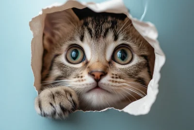 Cute Cat Peeking