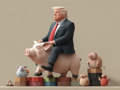 Politician on a Pig