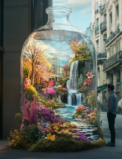 Surreal Landscape in a Bottle