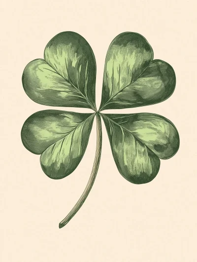 Vintage Clover Illustration