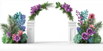 Colorful Floral Archway