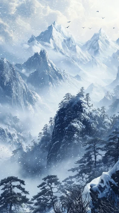 Majestic Snowy Landscape