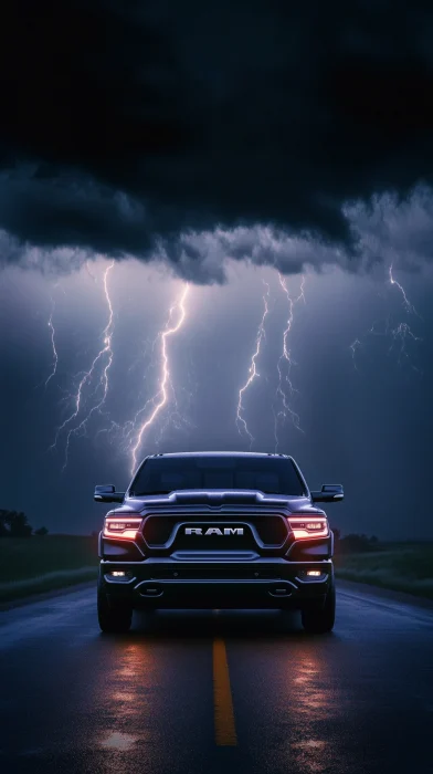 Dramatic Ram 1500 in Thunderstorm