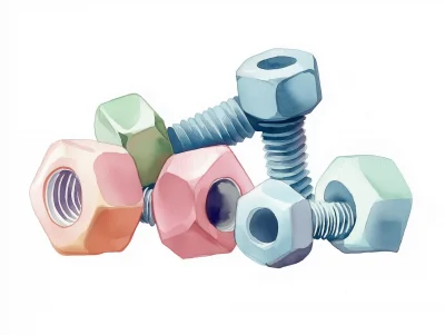 Pastel Nuts and Bolts