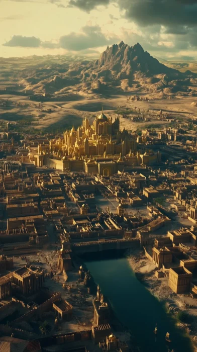 Aerial View of Ancient Kingdom