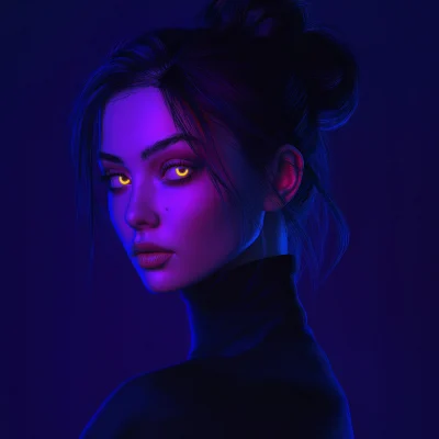 Futuristic Cyberpunk Portrait