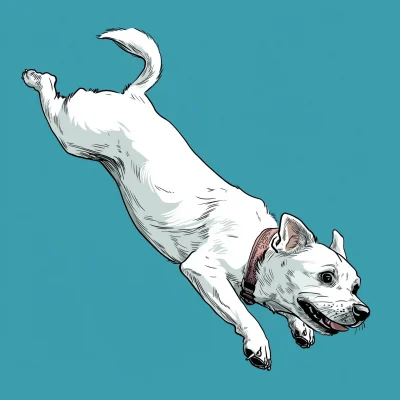 Diving Jack Russell Terrier