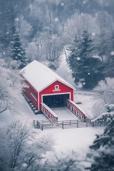 Snowy Covered Bridge