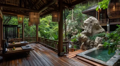 Wooden Terrace in the Jungle