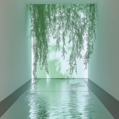 Minimalist Weeping Willow Art