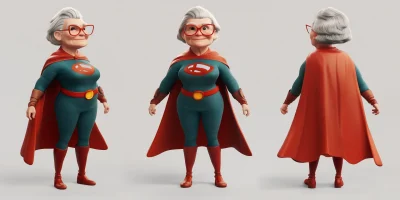 Pixar Style Superhero