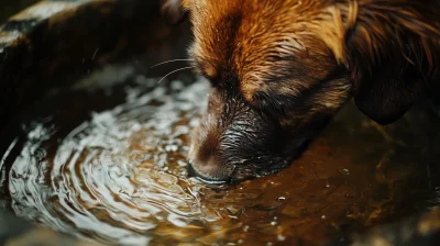 Dog Drinking Water