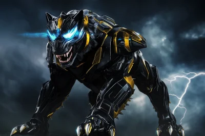 Direwolf Zord in Action