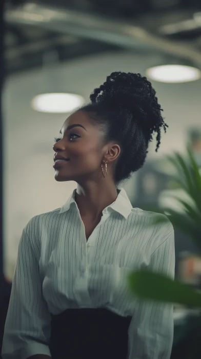 Smiling Lady in Office