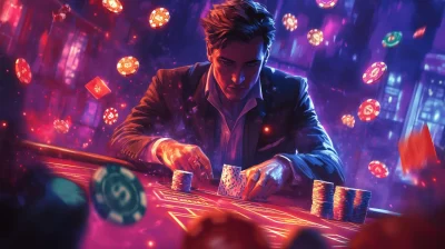 Poker Player Illustration