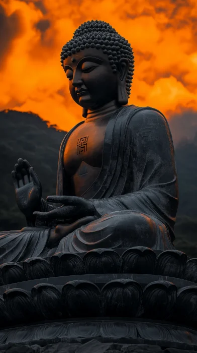 Buddha Statue in the Clouds