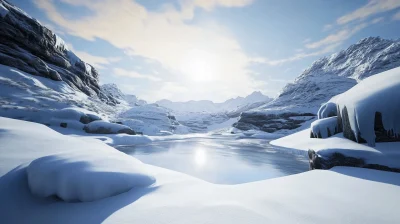 Cinematic Snow Landscape