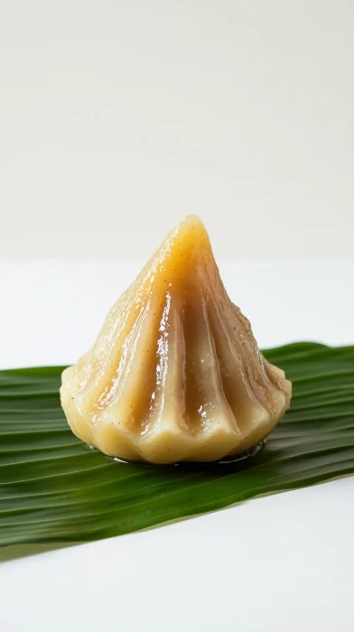 Traditional Modak on Banana Leaf