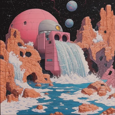 Psychedelic Sci-Fi Landscape