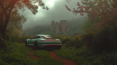 Romantic Porsche in Spring