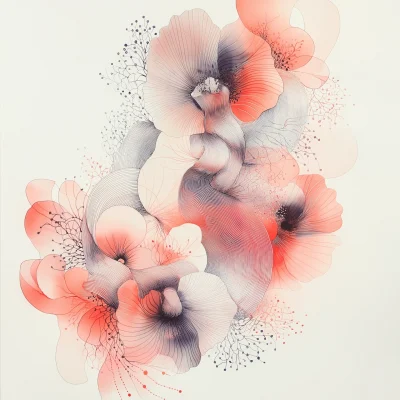 Abstract Floral Watercolor