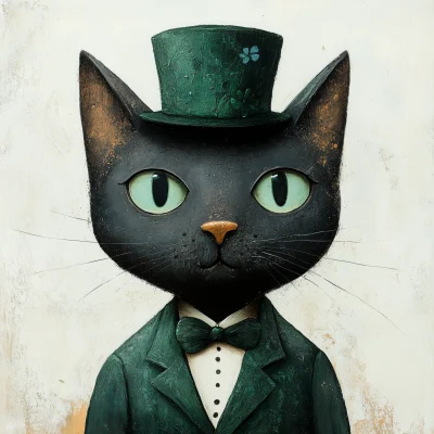 Whimsical St. Patrick’s Day Cat