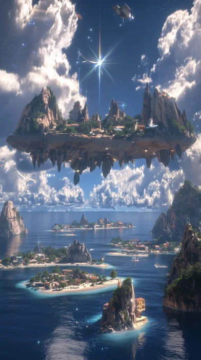 Floating Islands in an Ocean Sky
