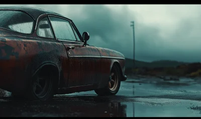 Gloomy Car Scene