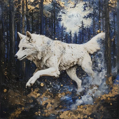 Wolf Running Free