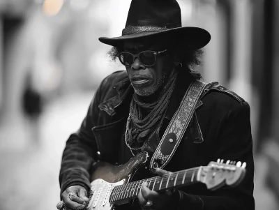 Black and White Musician