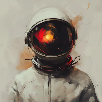 Man in Space Helmet