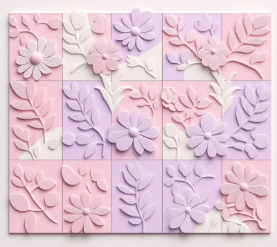 3D Pop Up Floral Pattern