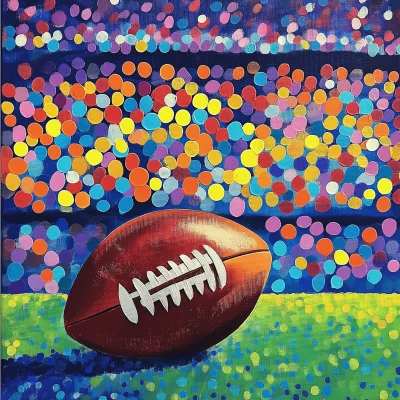 Vibrant Football Painting