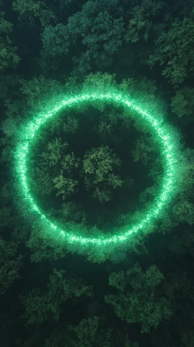 Abstract Green Circle