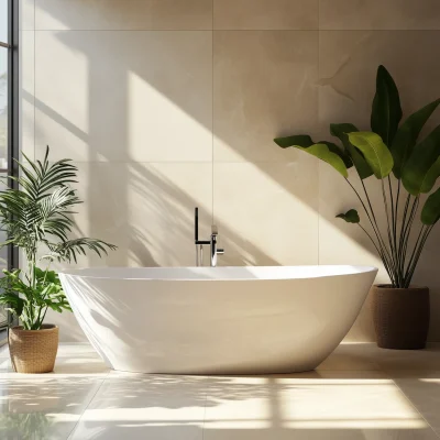 Modern Bathtub Closeup