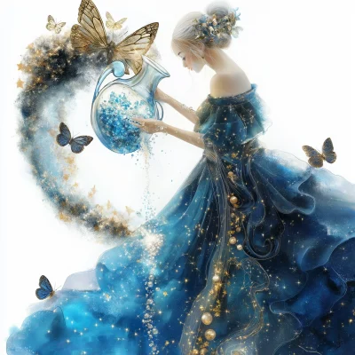 Aquarius Horoscope Illustration