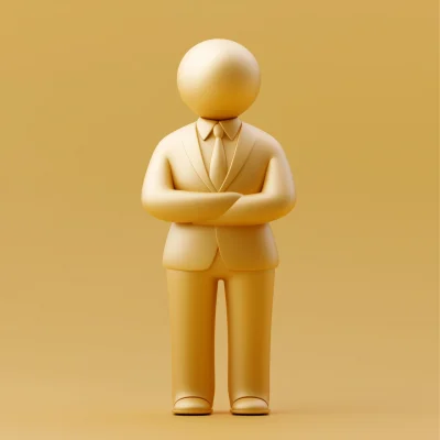 Gold Businessman Icon