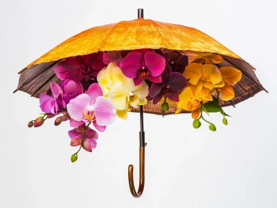 Orchids in Umbrella