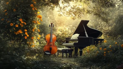 Violin and Piano in Nature