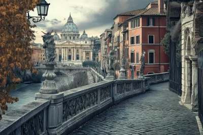 Hyperrealistic Urban Landscape of Rome