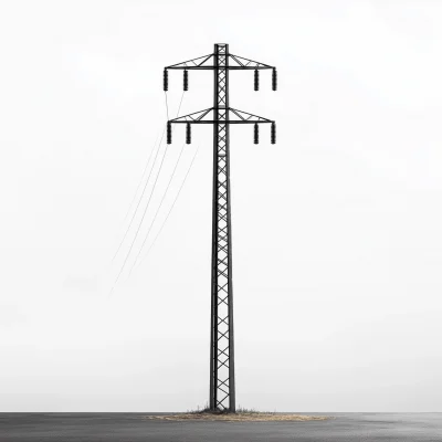 Isolated Power Pole