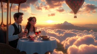 Romantic Hot Air Balloon Dining